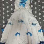 ВВ18 Платье цвета айвори, с большим бантом сзади, с подкладкой, праздничное