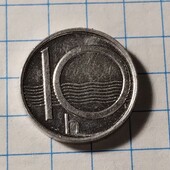 Монета Чехії 10 геллерів 1997