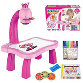 Дитячий стіл проектор для малювання з підсвічуванням. Колір: рожевий