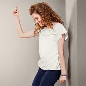 ♕ Якісна жіноча блуза молочного кольору, розмір наш 46-48(40/42 євро)
