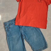 Футболка +джинсові шорти для хлопчика 8-9 років