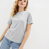 ⇑ Базова жіноча футболка з бавовни, сірий, розмір М