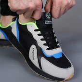 Кроссовки мужские бренда SUBA на шнуровке эко кожа/эко замша .