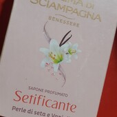 Мыло твердое Spuma di Sciampagna шелковый и ванильный жемчуг perle di sete e vaniglia 90г