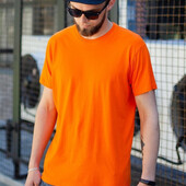 Базова футболка з бавовни, помаранчева, розмір М