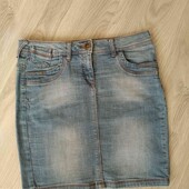 Yessica брендовая джинсовая юбка цвет голубой размер S M
