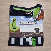 Minecraft! Трикотажная футболка для мальчика! 122/128! Лот 5700