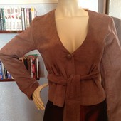Натуральный, красивый пиджак (жакет) французский бренда By Zoe, мелкий вельвет размер 42-44