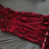 Lipsy, uk12 шикарна сукня червоне мереживо