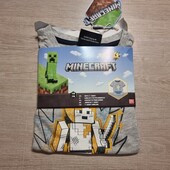 Minecraft! Трикотажная футболка для мальчика! 110/116! Лот 5801