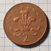 Монета Великобританії 2 пенси 1996