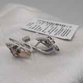 Ніжні срібні сережки з раухтопазом