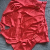 Uk16 червона блуза сатін