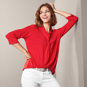 ♕ Елегантна жіноча блуза з декоративним верхом, розмір наш 48-50(40/42 євро)