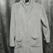 Плюшевый халат бледноголубого цвета на рост 146/152,см.замеры