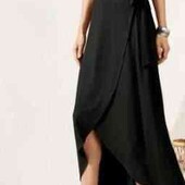 Esmara брендовая новая стильная юбка миди на запах цвет черный размер S евро 38
