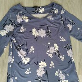 Bonmarche брендовая блузка в цветочный принт размер М L евро 16