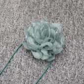Чокер, зелена, мятна квітка на довгому шнурку, мотузці, тонка стрічка