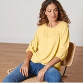 Сорочка - блуза з рукавом 3/4 із суміші бавовни та модалу від Tchibo(німеччина) розмір 40 евро=46-48