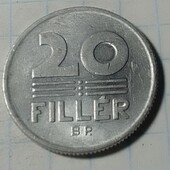 Монета Угорщини 20 філерів 1987