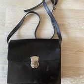 Ексклюзивна чорна шкіряна сумка volker lang