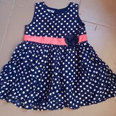 ❤ Класнюча сукня (100% бавовна) в горошок для маленької принцеси