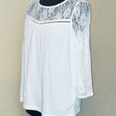 Шикарная блуза с кружевом, women by gemo, р. s, наш 42-46