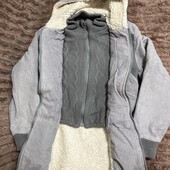 504 Зимова вільветова куртка з капюшоном