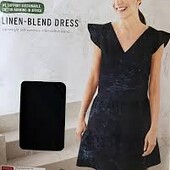 Стильное черное платье лен/хлопок esmara, р.44 евро
