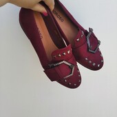 Мягкие и удобные! Туфли женские в цвете бордо, 38 размер