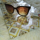 Стильные женские очки в коричнево- молочном цвете