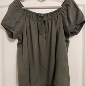 Блуза цвета хаки из вискозы Funday, р. М (наш 46-48)