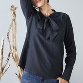 Повітряна шовкова блузка зі стрічками (40% шовк) Tchibo (Німеччина) розмір 36 евро=42-44