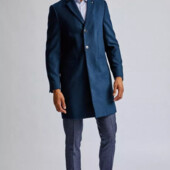 ♕ Якісне насичене синє пальто зі штучної вовни Burton, розмір XL