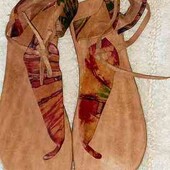 ❤️ Скидка ❤️ Распродажа ❤️кожаные пляжные босоножки вьетнамки из натуральной кожи стелька 23Handmade