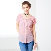 Клітчаста блузка-сорочка з біо-бавовни від Tchibo (Німеччина) розмір 38 євро = 44