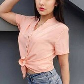 Блуза-сорочка, колір персик
