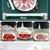 ♡Многофункциональные целофановые крышки на посуду от пересыхания еды или насекомых.5шт