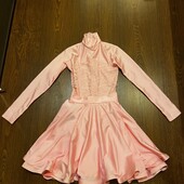 Платье нарядное персикового цвета на девочку р.128