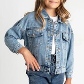 Модна джинсова дитяча куртка. Зріст 130,140,150