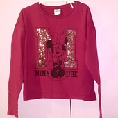 Disney Minnie Mouse трикотажная футболка с длинным рукавом лонгслив реглан для девочки 8-9 лет рост