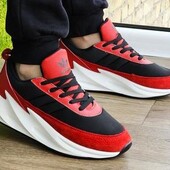 Мужские ероссовки Adidas Shark Black Red White.