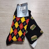 Fun socks! Трикотажні круті високі чоловічі шкарпетки 36-40 розмір 2 пари! Лот 84