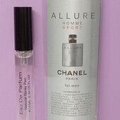 Chanel Allure homme Sport 10 мл. Свежий, яркий, древесно-пряный аромат для энергичного мужчины.