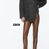 Демисезонные из искусственной кожи женские Zara , коричневые XL /32