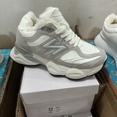 Зимние женские кроссовки на меху кожа new balance 36-41р A72-7