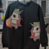 Худи удлиненное с единорогом h&m 8-10 лет 140см.