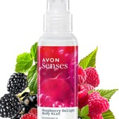 Освіжаючий лосьйон-спрей для тіла «Малинове задоволення» Avon 100 ml