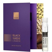 Новинка Avon листівка з пробним зразком туалетної води Black Suede Charm 0,6мл