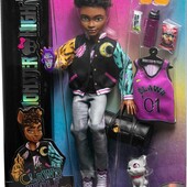 Лялька монстр хай клод вульф monster high clawd wolf with accessories and pet HNF65